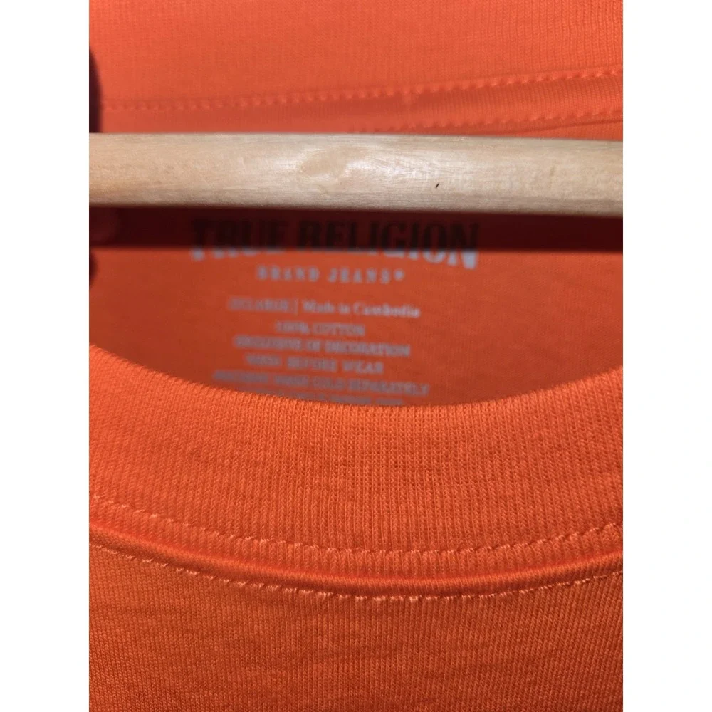 True Religion Mens T Shirt 2XL XXL Orange NWT
